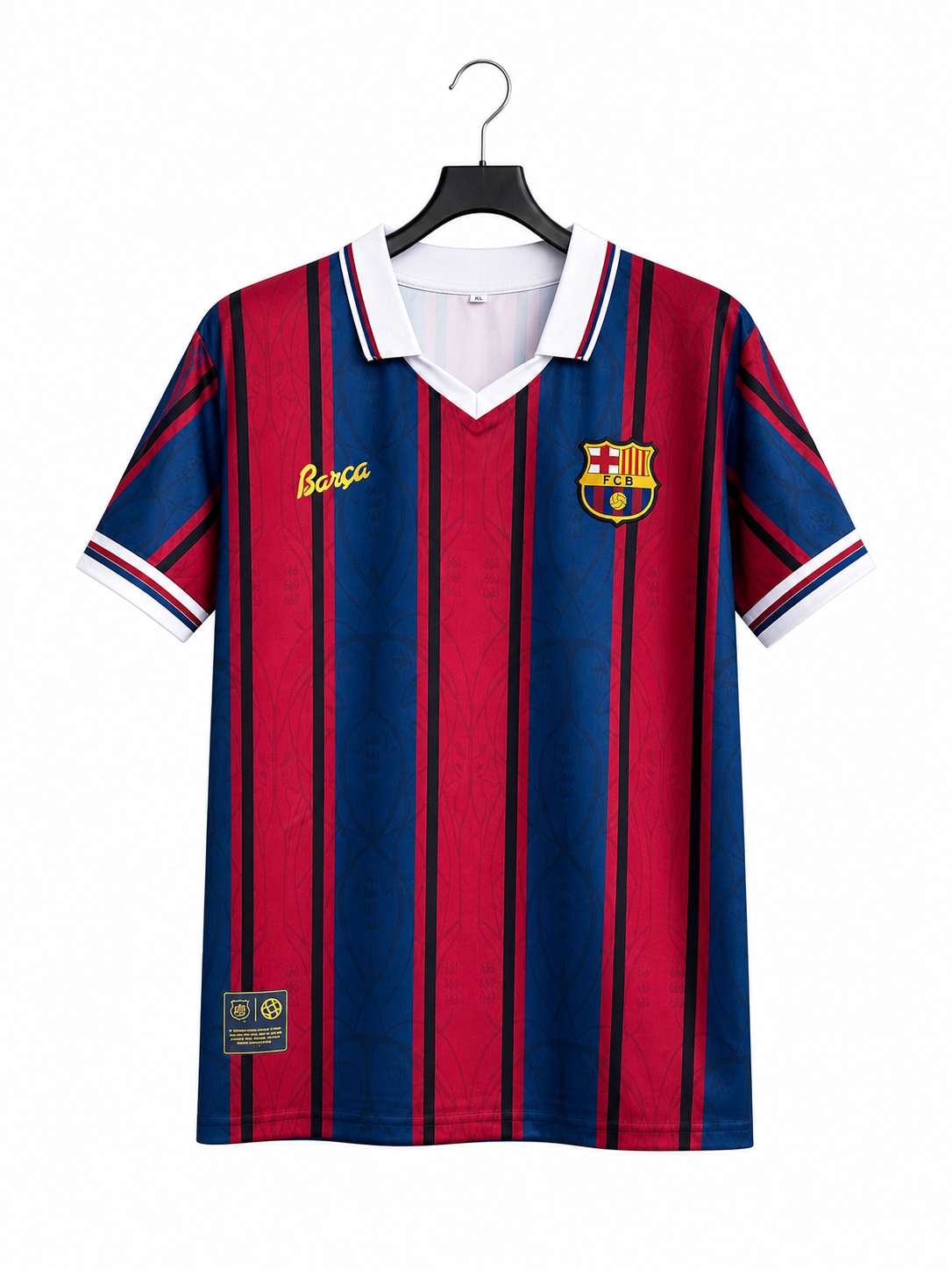 FC Barcelona 1998/99 Home Jersey #10 – Lionel Messi Edition | Retro Half Sleeve Polo Collar (V-Neck)