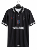 Barcelona Travis Scott Black Jersey Polo Collar Special Edition Football Shirt – Barça No.2 Retro Style Fan Edition