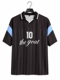 Argentina Black Edition Goat 10 Special Jersy – V Neck Polo Collar – Half Sleeve Fan Edition
