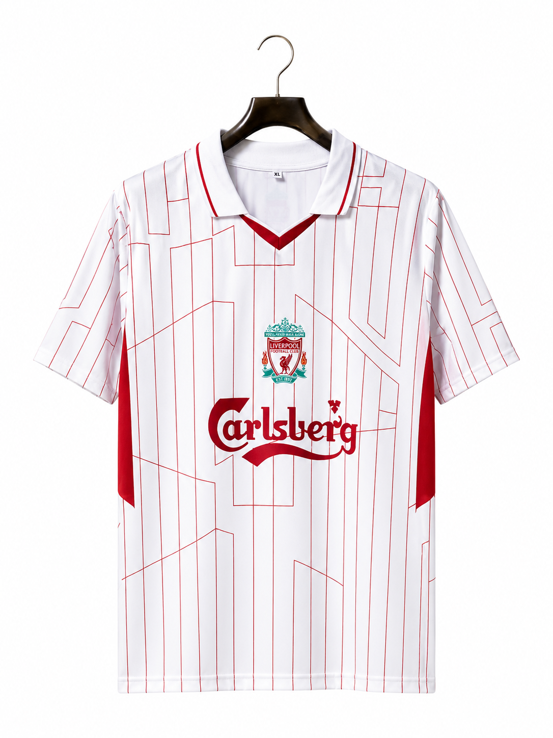 Retro Liverpool Away Kit 1995-96 – Steven Gerrard No.8 – Half Sleeve Polo Neck Jersey