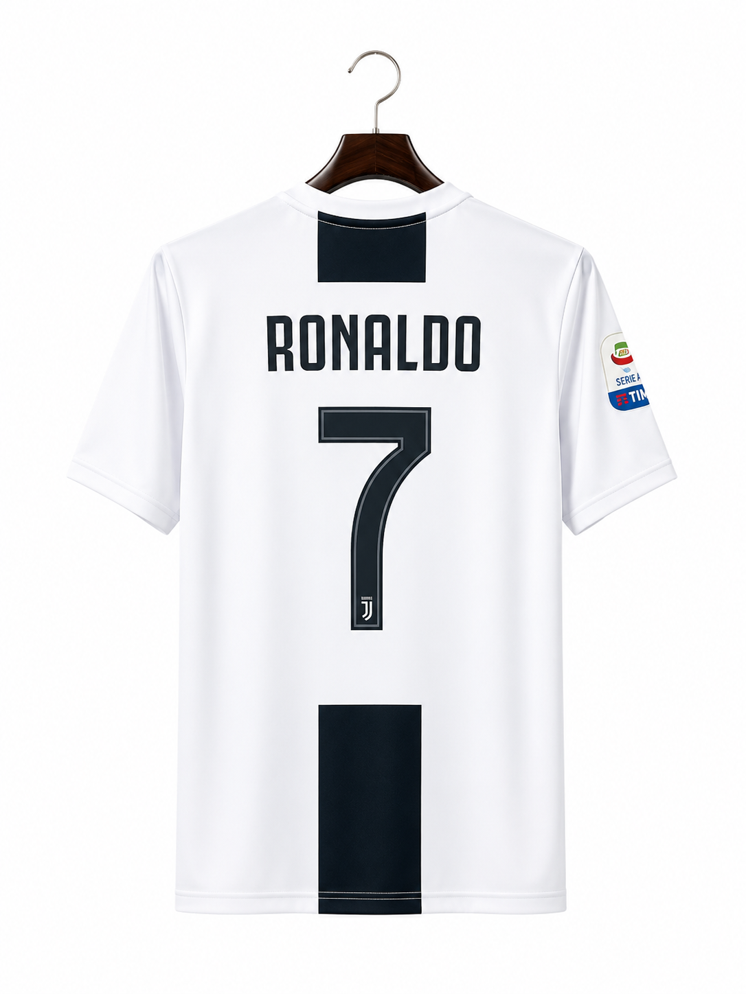 Juventus 2018-19 Home Jersey – Cristiano Ronaldo #7 – Black & White – Round Neck – Half Sleeve