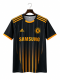 Chelsea 2013-14 Third Retro Jersey Didier Drogba #11 – Black Gold Round Neck Half Sleeve Football Shirt