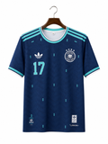 Germany 2024 Away Jersey – Florian Wirtz #17 – Dark Blue Round Neck Jersey – Half Sleeve
