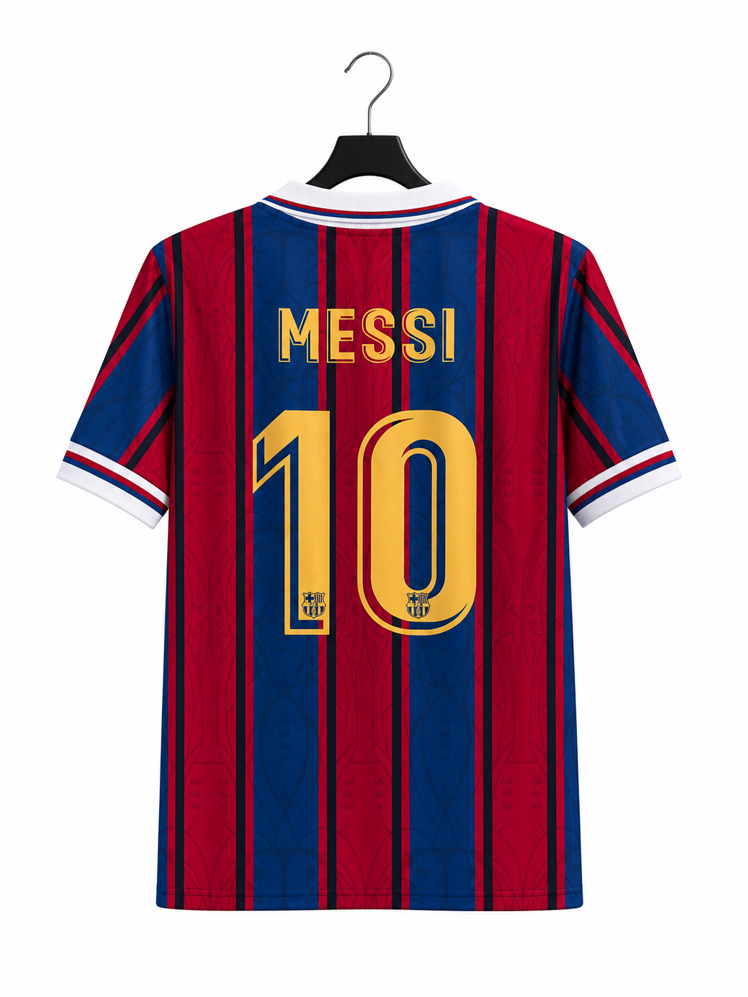 FC Barcelona 1998/99 Home Jersey #10 – Lionel Messi Edition | Retro Half Sleeve Polo Collar (V-Neck)