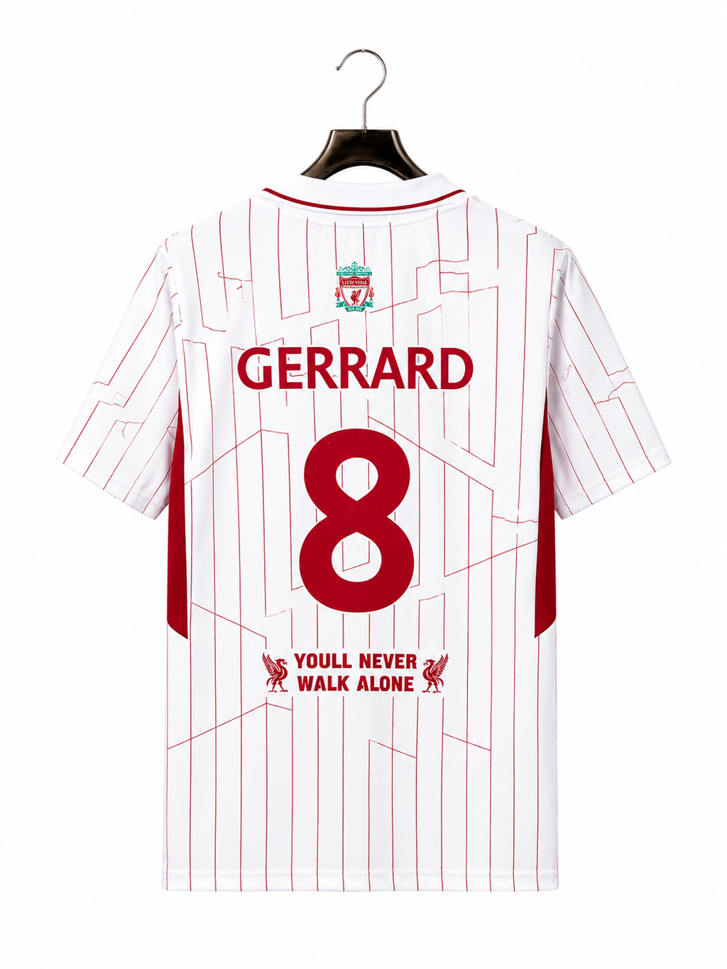 Retro Liverpool Away Kit 1995-96 – Steven Gerrard No.8 – Half Sleeve Polo Neck Jersey