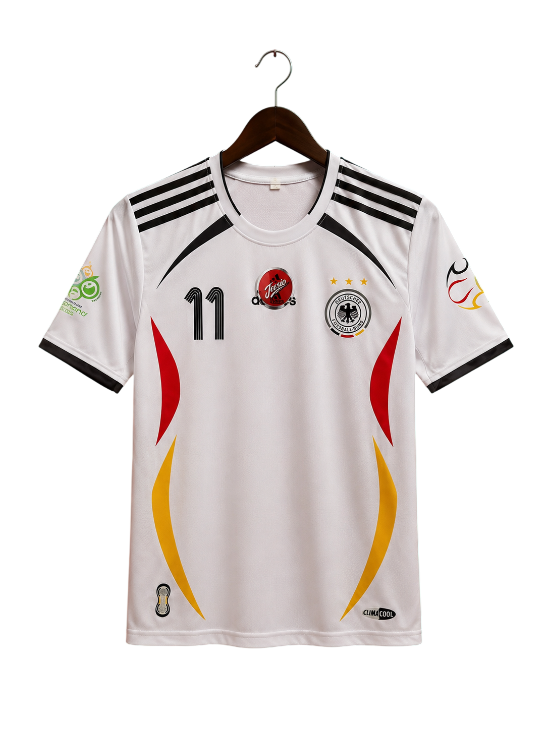 Germany 2006 Home Retro Jersey – Miroslav Klose #11 – FIFA World Cup Edition – White – Round Neck – Half Sleeve
