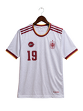 Spain 2024 Away Jersey Lamine Yamal #19 – White Round Neck Football Shirt – Half Sleeve Soccer Jersey
