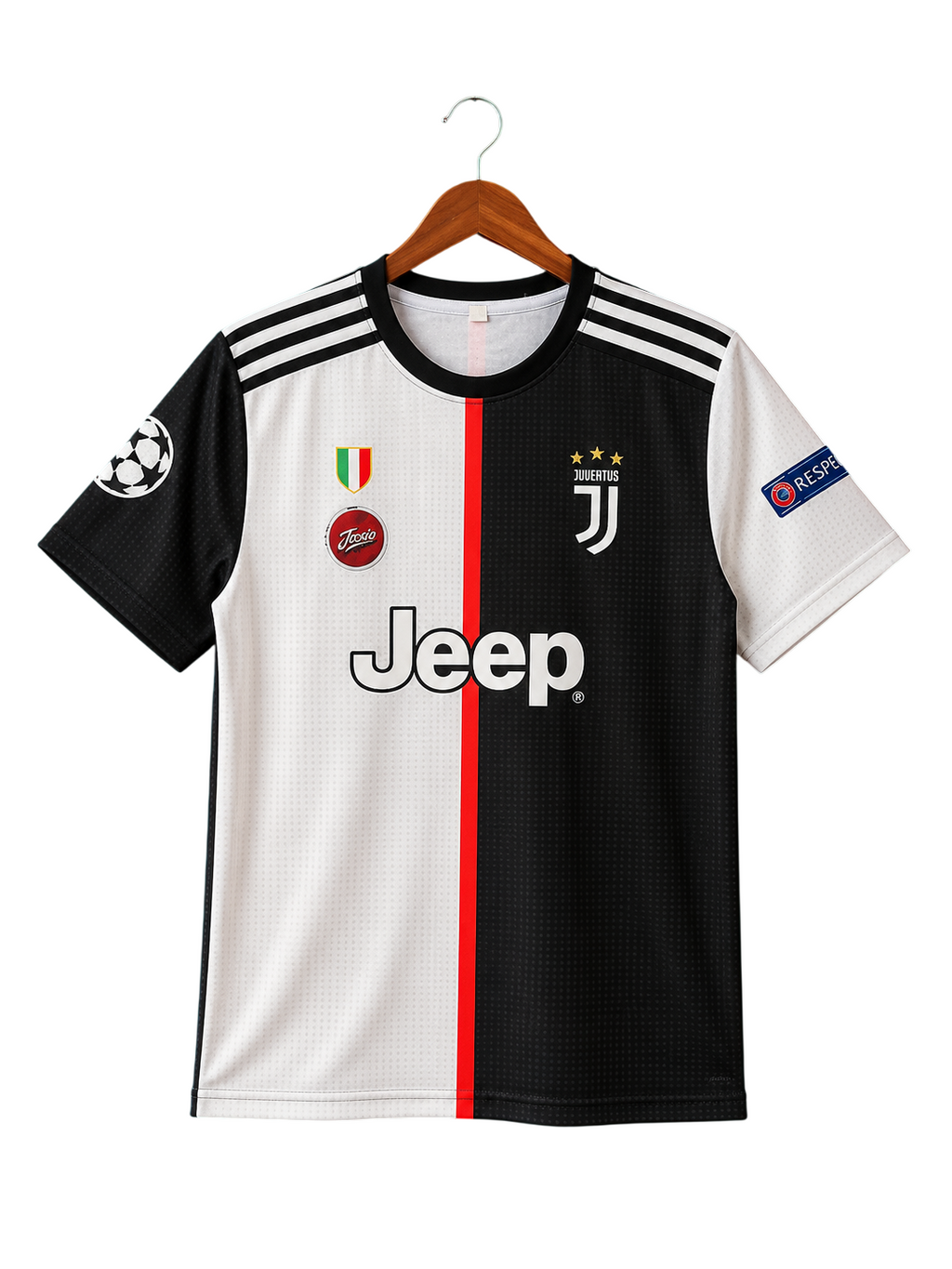 Cristiano Roanldo,juventus 2019-20 Home Kit, Round Neck & Half Sleeve