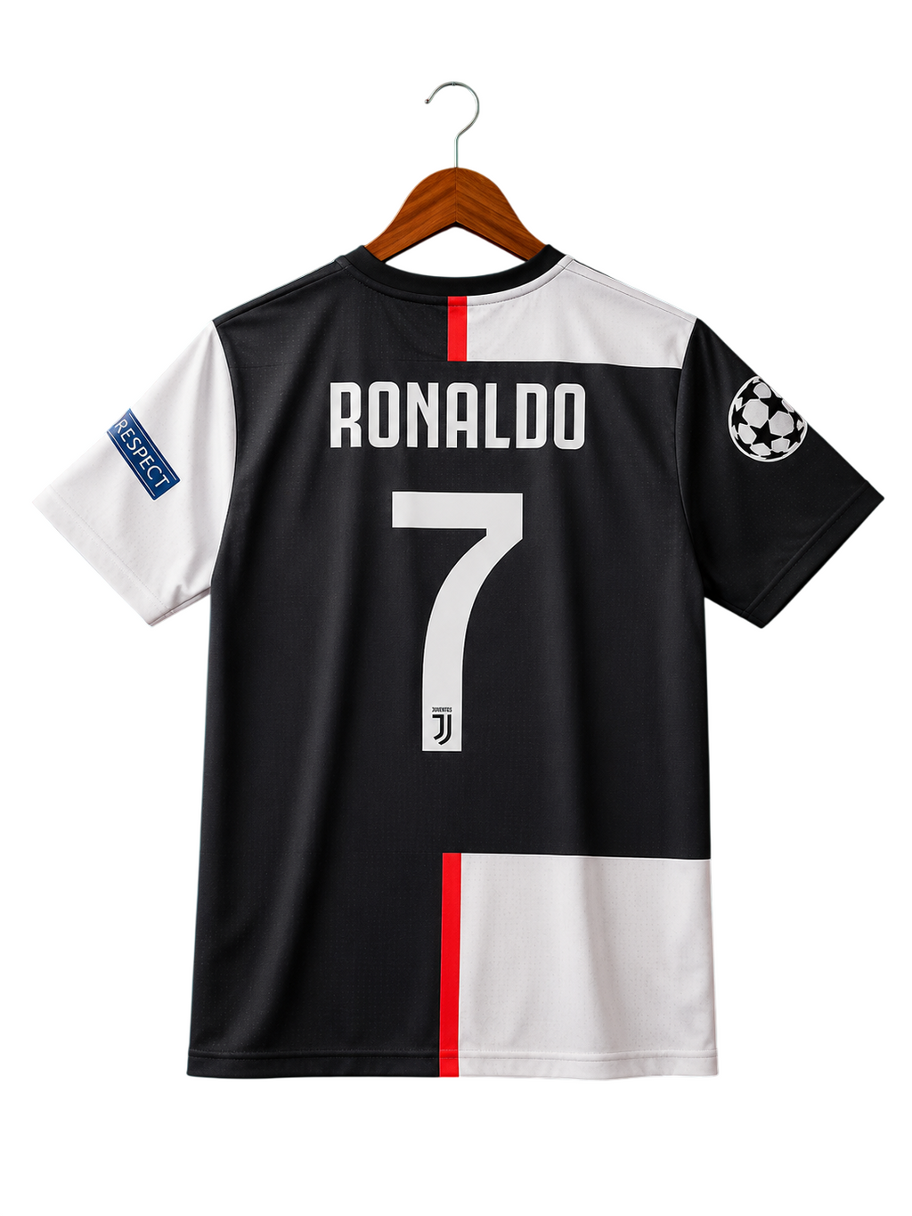 Cristiano Roanldo,juventus 2019-20 Home Kit, Round Neck & Half Sleeve