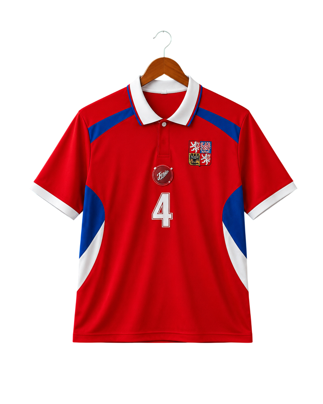Pavel Nedvěd Czech Republic Retro Home Jersey #4 – Half Sleeve Polo Edition
