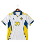 Henrik Larsson 2000 Sweden Retro Polo Jersey #20 – Half Sleeve(EMBROIDERY)