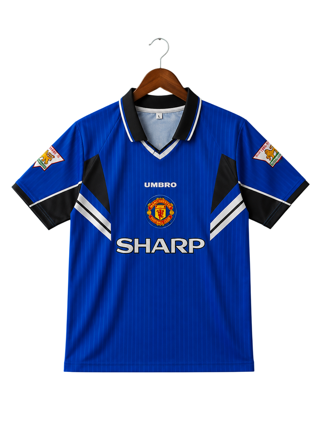 Manchester United Vintage Blue Polo Jersey – Beckham #10