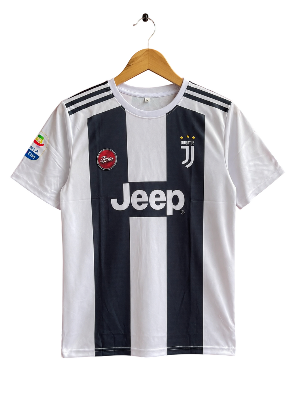 Juventus 2018-19 Home Jersey – Cristiano Ronaldo #7 – Black & White – Round Neck – Half Sleeve