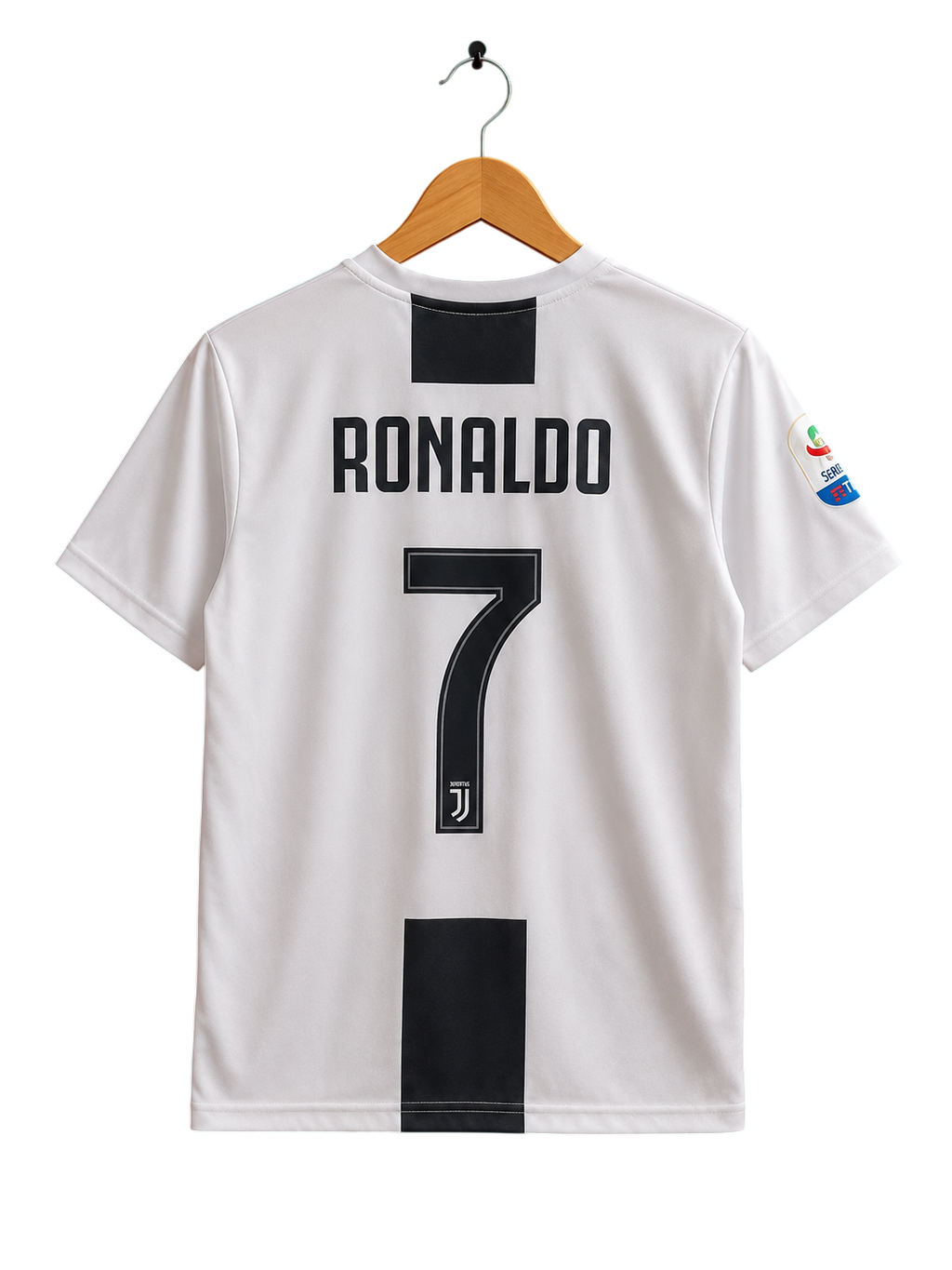 Juventus 2018-19 Home Jersey – Cristiano Ronaldo #7 – Black & White – Round Neck – Half Sleeve