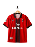 AC Milan 1995-96 Home Jersey – Alessandro Nesta #13 Retro Club Football Shirt (Half Sleeve / Polo Collar)