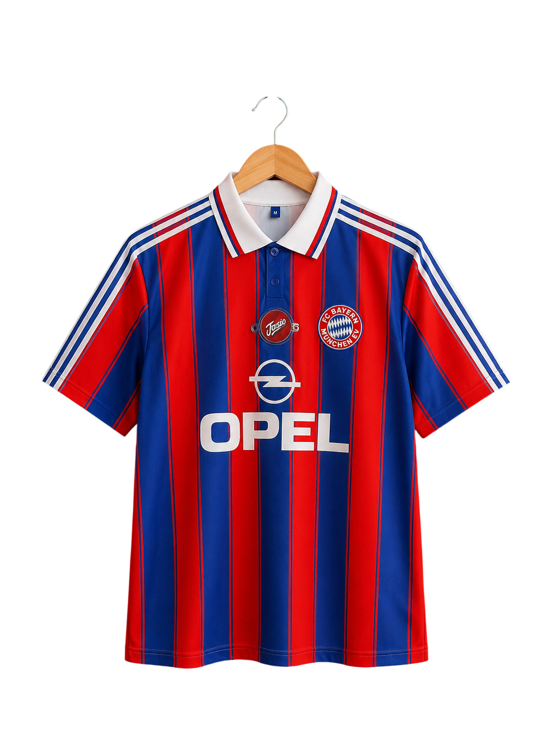 Bayern Munich 1995-97 Home Jersey – Jurgen Klinsmann #18 Retro Club Football Shirt (Half Sleeve / Polo Collar)