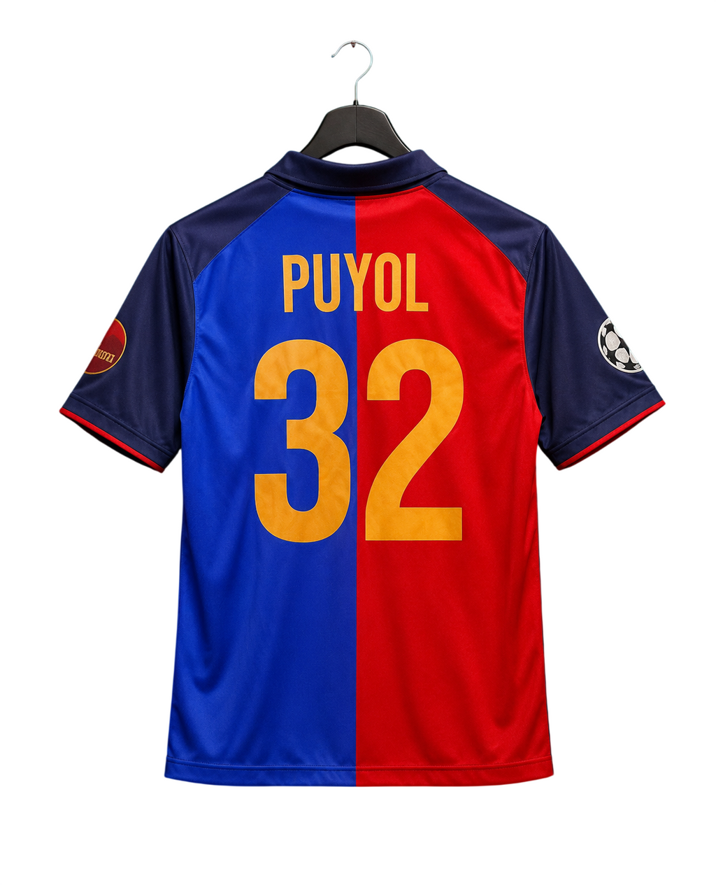 FC Barcelona 1899-1999 Centenary Home Jersey – Carles Puyol #32 Retro Club Football Shirt (Half Sleeve / Polo Collar)