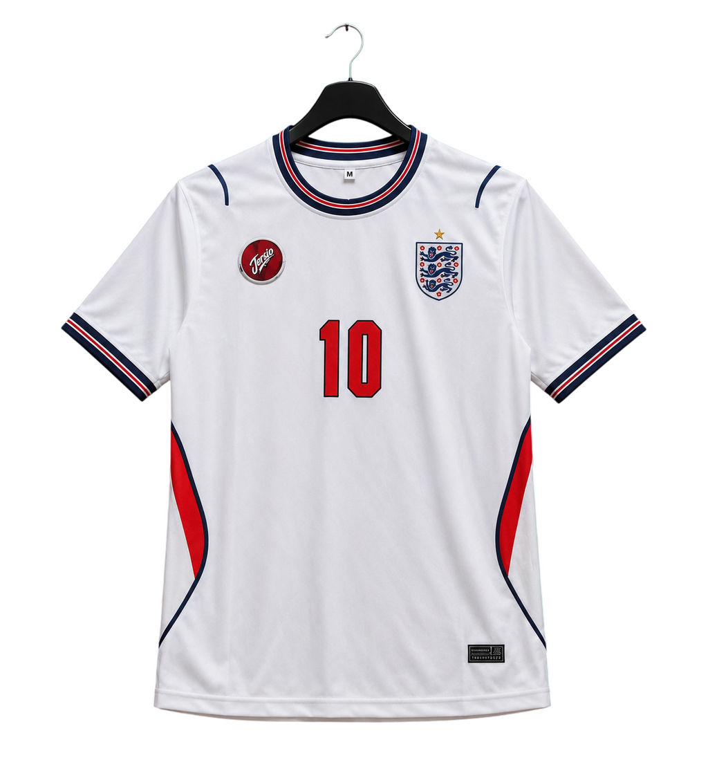 England Jude Bellingham #10 Home Football Jersey 2026 sublimation – Round Neck Half Sleeve