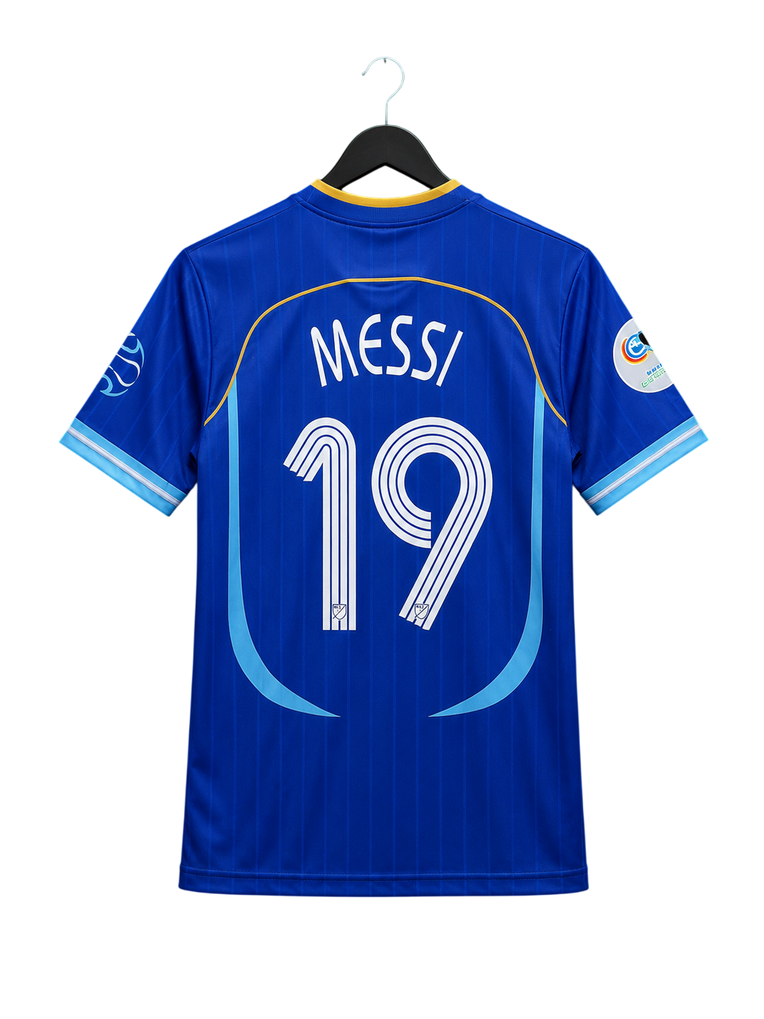 Lionel Messi #19 Argentina Blue Soccer Jersey – Half Sleeve Crew Neck Fan Shirt