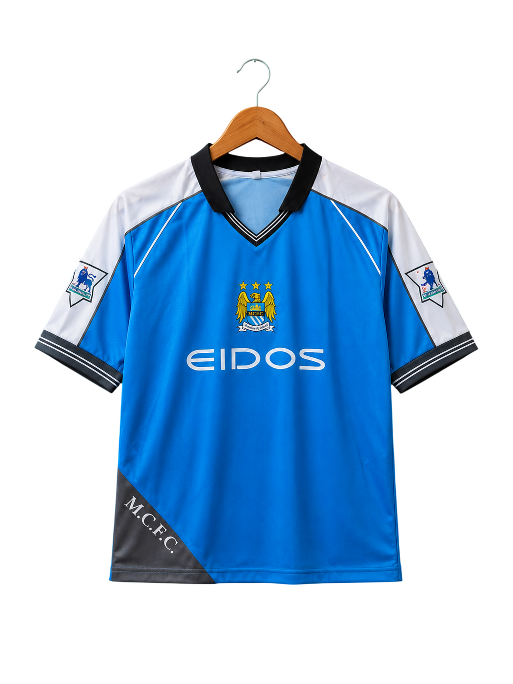 Manchester City1999 - 2001 Home Retro Polo Football Shirt — Haaland #15