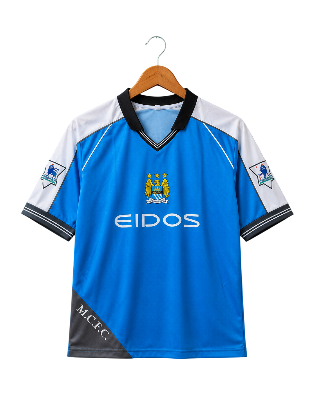 Manchester City1999 - 2001 Home Retro Polo Football Shirt — Haaland #15