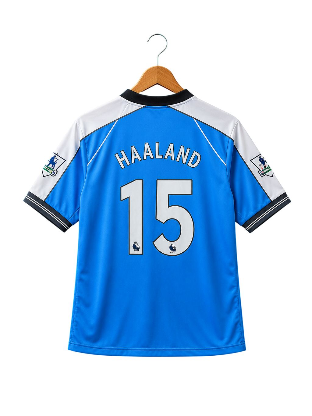 Manchester City1999 - 2001 Home Retro Polo Football Shirt — Haaland #15