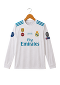 Real Madrid 2017/2018 UCL Final Kyiv Home Full Sleeve Football Shirt — Ronaldo #7