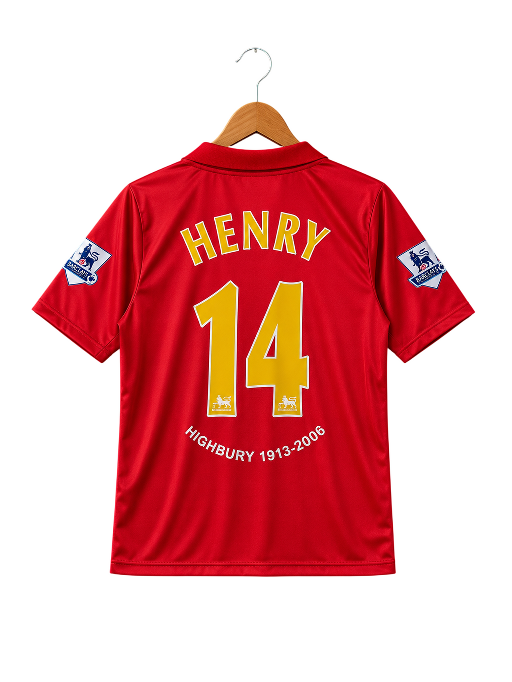 Arsenal 2006/2008 Home Highbury Retro Polo Football Shirt — Henry #14