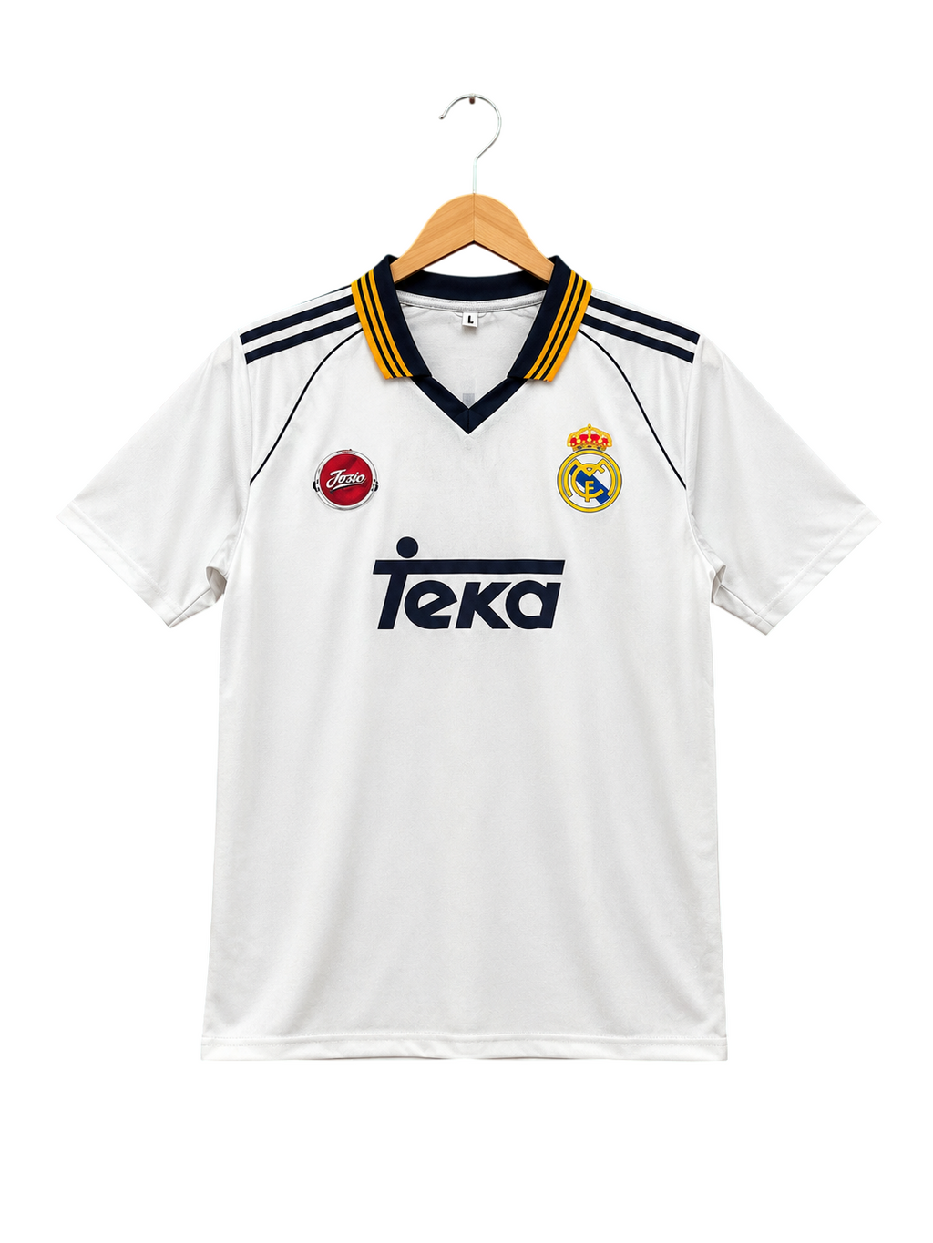 Real Madrid 1998/2000 Home Retro Polo Football Shirt — Raul #7