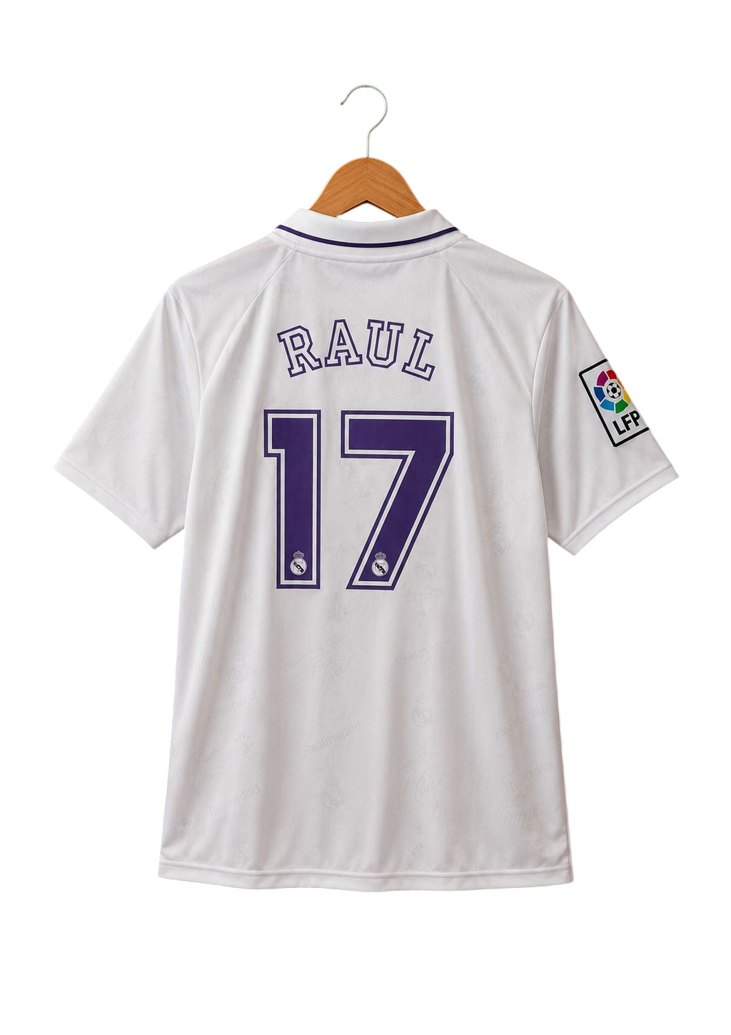 Real Madrid 1994/1996 Home Retro Polo Football Shirt — Raul #17